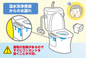 温水洗浄便座の水漏れ