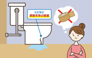 便器本体から水漏れ