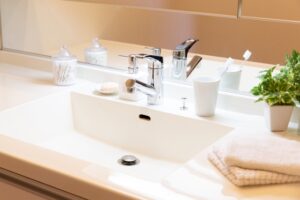 大阪市城東区｜洗面台　異物除去作業