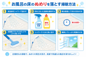 お風呂の床のぬめりを落とす掃除方法