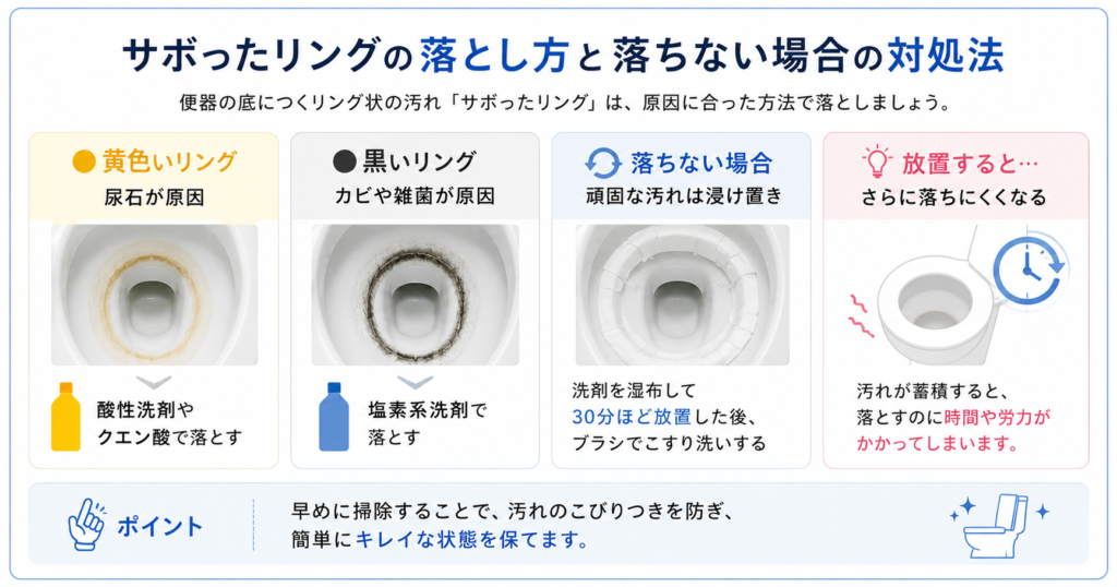 サボったリングの落とし方と落ちない場合の対処法