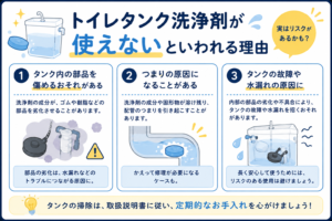 トイレタンク洗浄剤が使えないといわれる理由