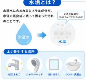 水垢とは?落ちにくい理由を知ろう