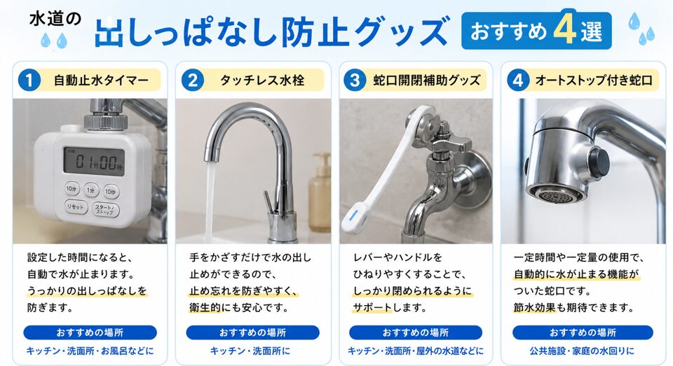 水道の出しっぱなし防止グッズおすすめ4選
