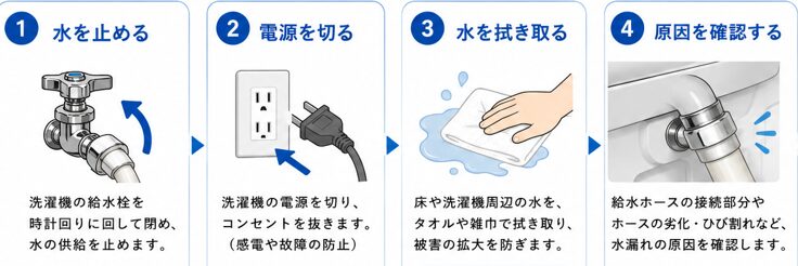 水漏れしたときにまずやること