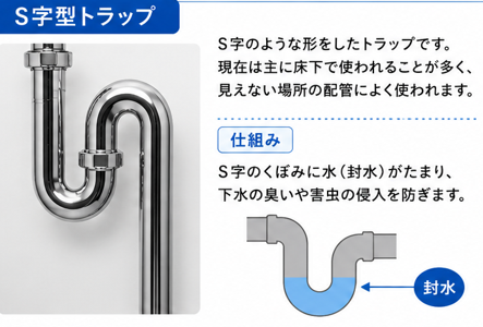 S字型トラップ