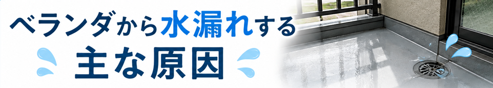 ベランダから水漏れする主な原因